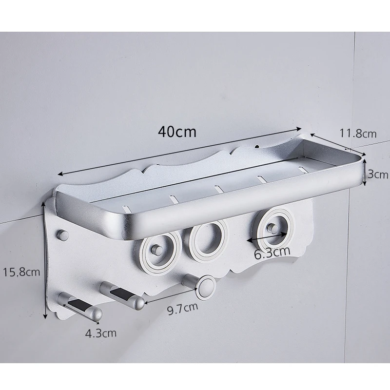 

Hair Dryer Wall Mount Holder for Dyson Supersonic Hair Dryer, Punch-Free Hair Dryer Holder Bathroom Storage Rack-Silver
