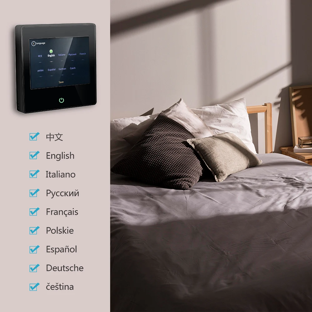 

WiFi Smart Thermostat LED Touch Screen Heating Temperature Controller Work for Electric Floor Heating Water/Gas Boiler