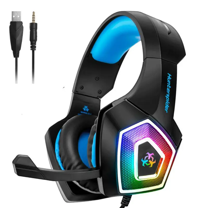 

Игровая стереогарнитура PYMH Hunterspider V1 для PS4 Slim Pro, Xbox One, ПК, микрофон