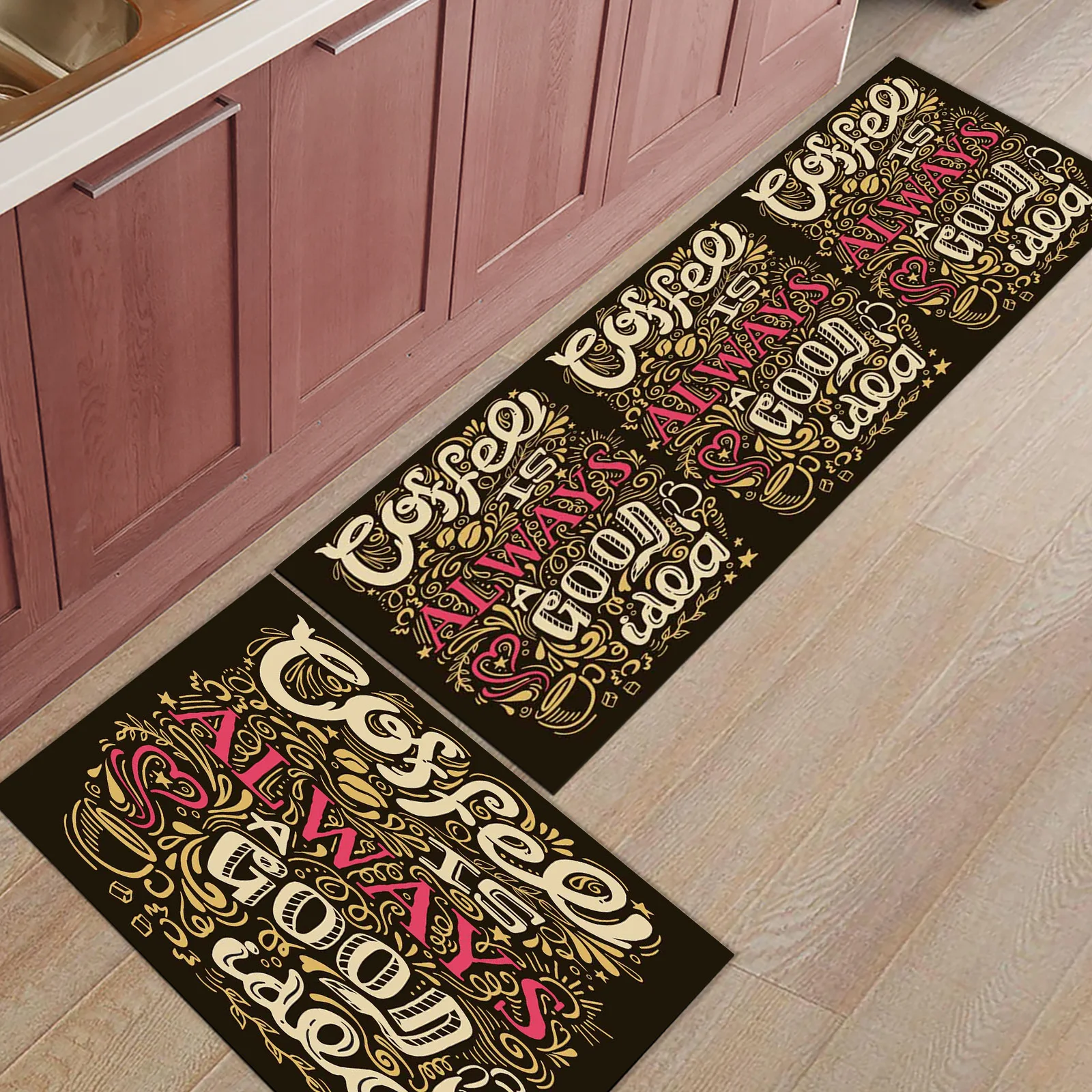Кофе всегда хорошая идея Кухня коврик Домашний для входа современный длинные