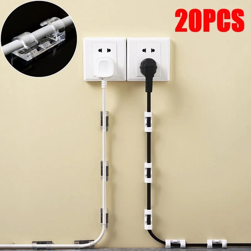 5/20 шт. кабель зажимы органайзера Управление рабочего стола из АБС пластика