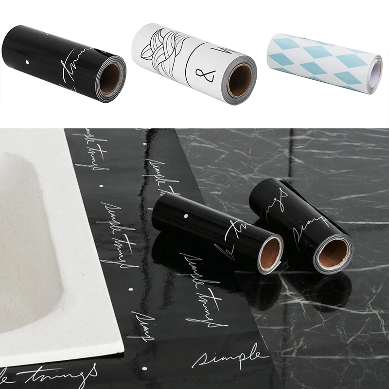 

Kitchen Sink Stove Oil-Proof Tape Pad Aluminum Film Paste Waterproof Moth Mildew Proof Self Adhesives Mat Drawer Shelf Liners