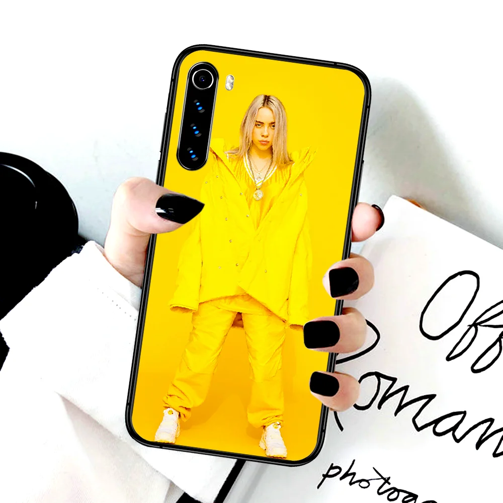 

Billii Singer Phone Case For Xiaomi Redmi Note 7 8 8T 9 9S 4X 7 7A 9A K30 Pro Ultra black Cell Luxury Bumper Soft Back Silicone