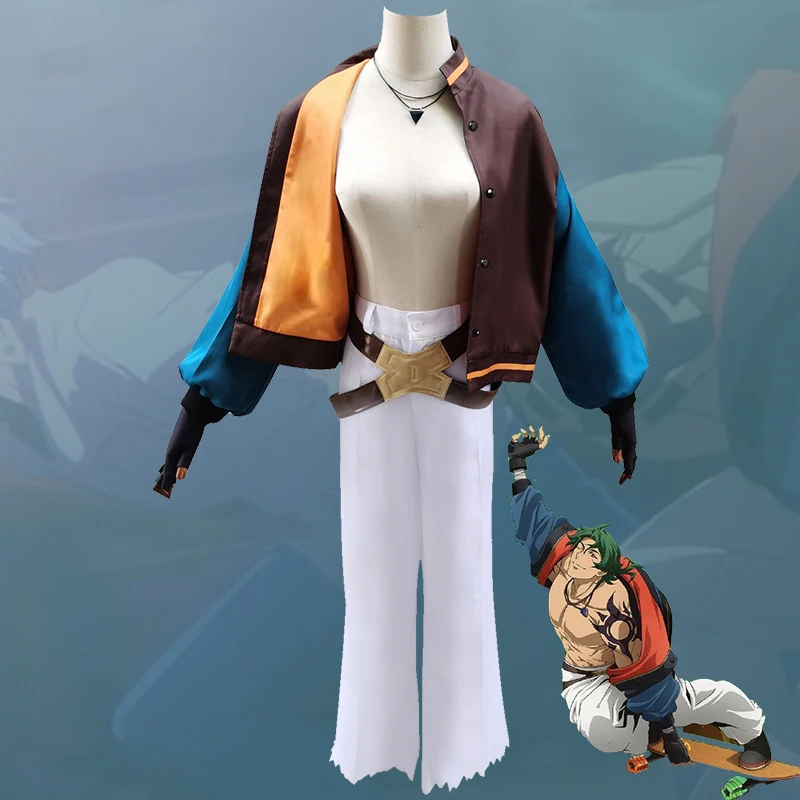 

Аниме SK8 Бесконечность с коротким и широким подолом Джо Косплэй костюм карнавальный костюм топ и штаны на Хэллоуин Карнавальный форма индив...