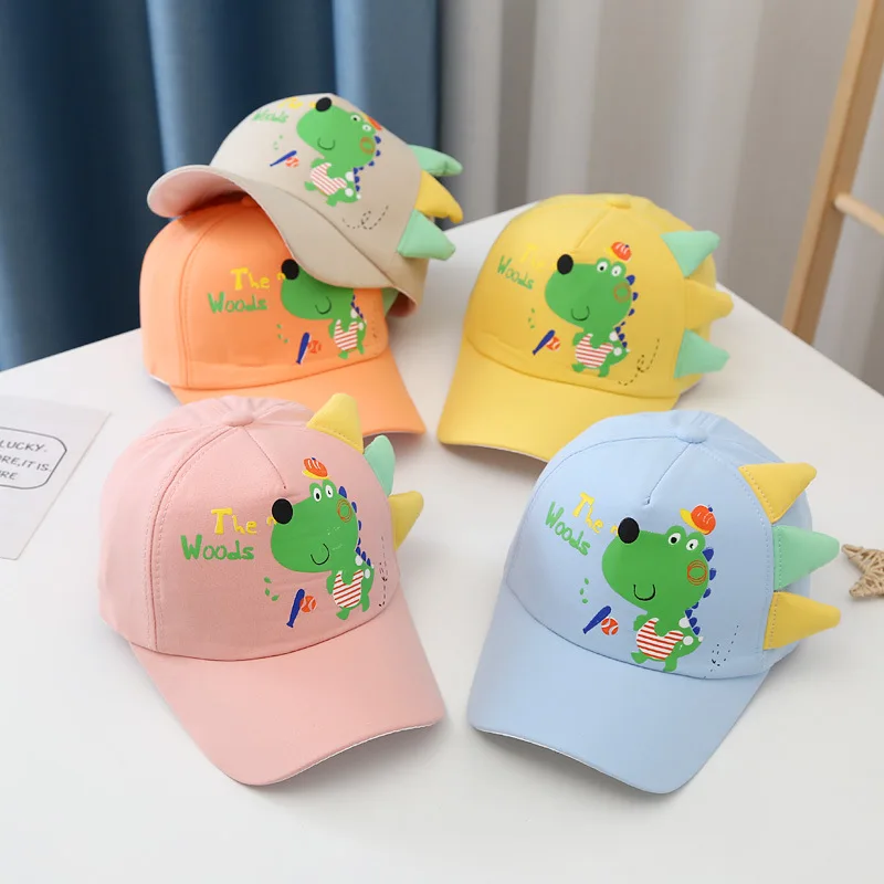 

Doitbest 2021 Children Baseball Cap summer Hip Hop Dinosaur print kids sun Hats Boys Girls Caps child snapback Hat gorras