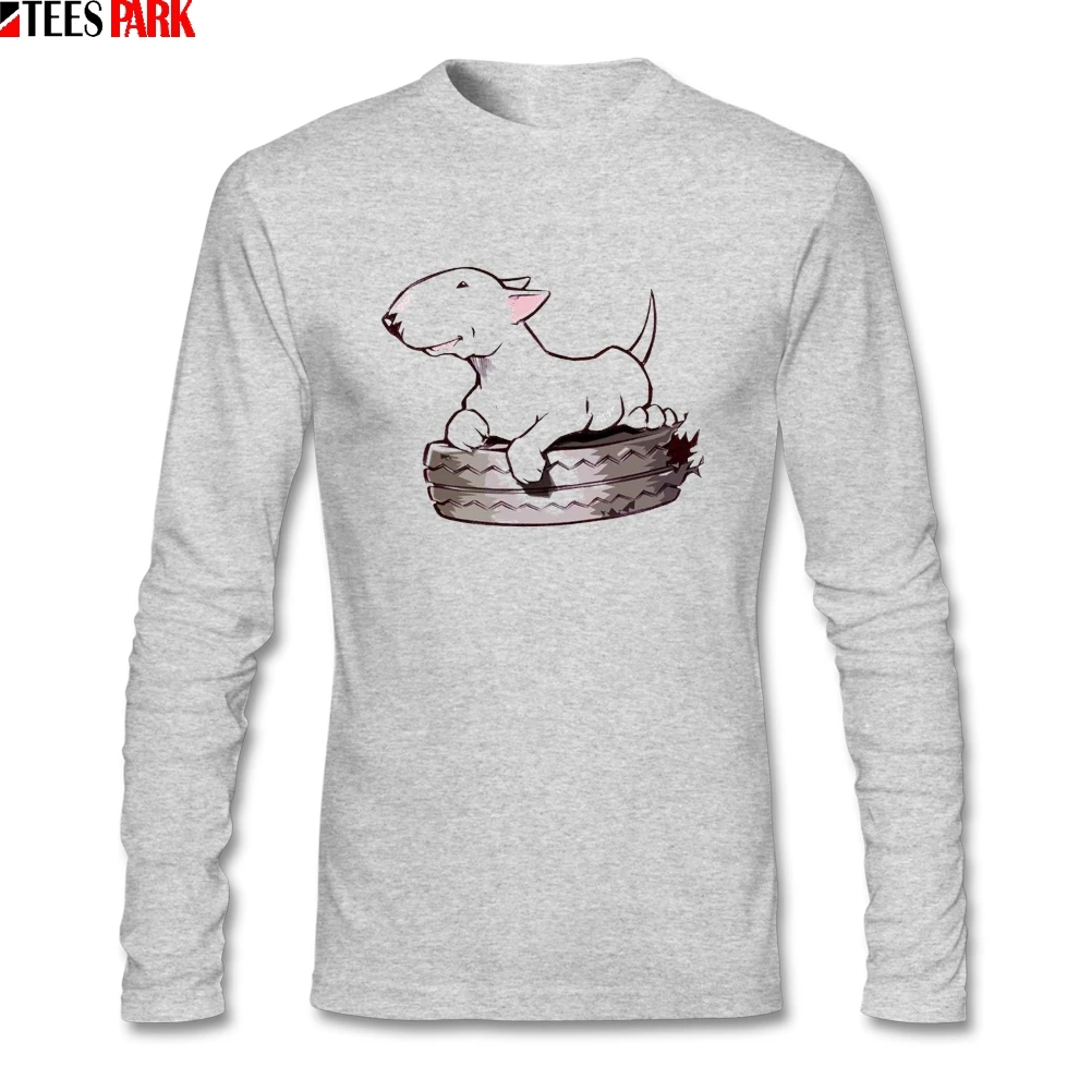 Бультерьера на материнскую плату T рубашки для мужчин с принтом 100% хлопковые