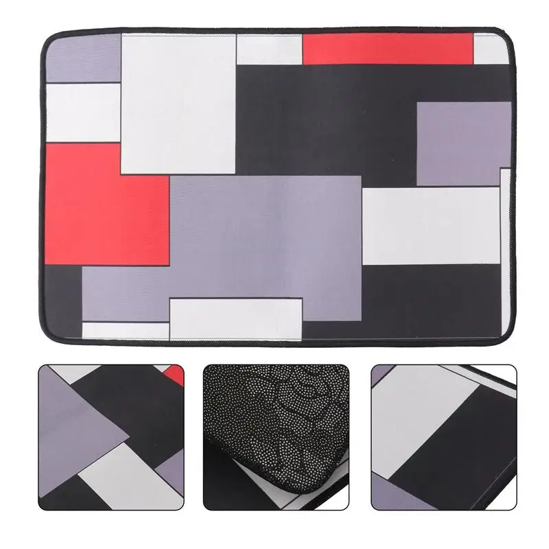 

1Pc Household Polyester Floor Mat Bathroom Shower Mat Anti-skid Floor Cushion 40*60cm