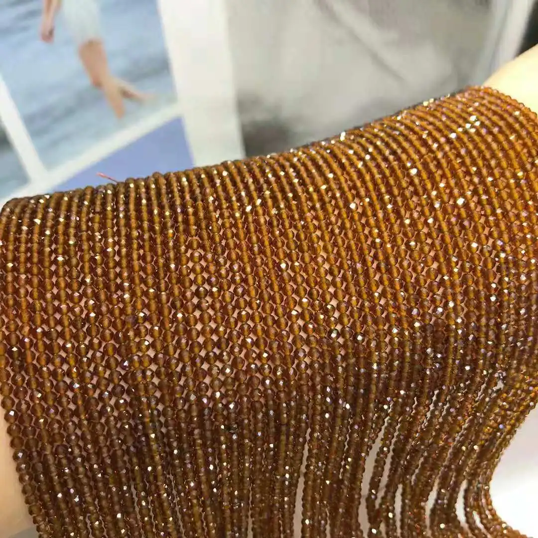 Модные блестящие оранжевые круглые бусины из натурального камня 2-2 5 мм для