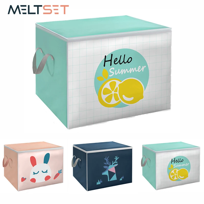 

Foldable Quilt Storage Bag Cartoon Clothes Blanket Quilt Organizer Clothing Moving Packing Bags Closet Organizer Large Capacity