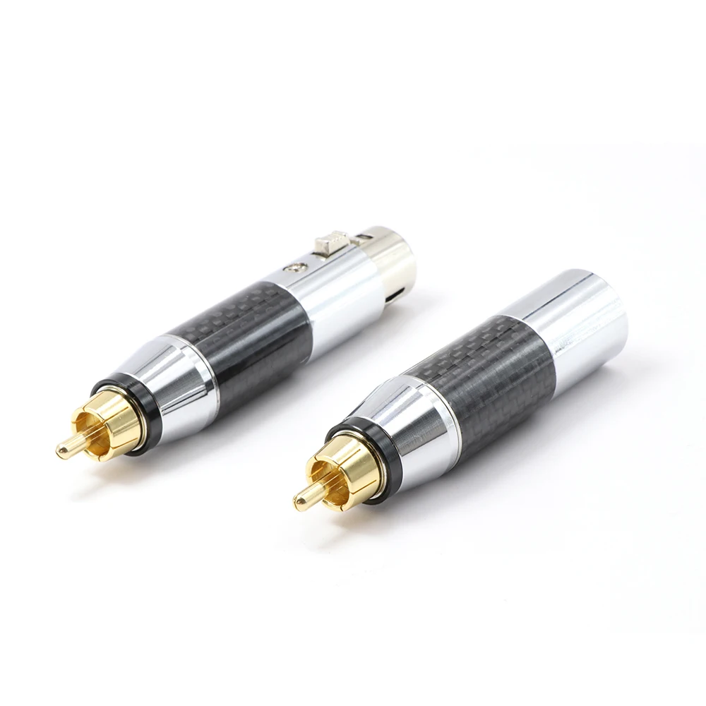 4 шт. новые товары Hi Fi самодельные Позолоченные вилки XLR для разъема RCA углеродное