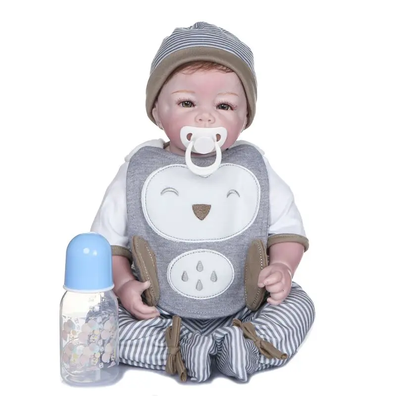 

55 см Реалистичная кукла мягкое тело виниловая малыши Младенцы реалистичные Мальчик Игрушка Рождество