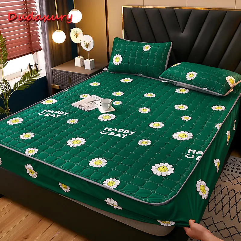 

Модный чехол на матрас с принтом, дышащая стеганая натяжная простыня, антибактериальный чехол для кровати с защитой от клещей, Королевский ...