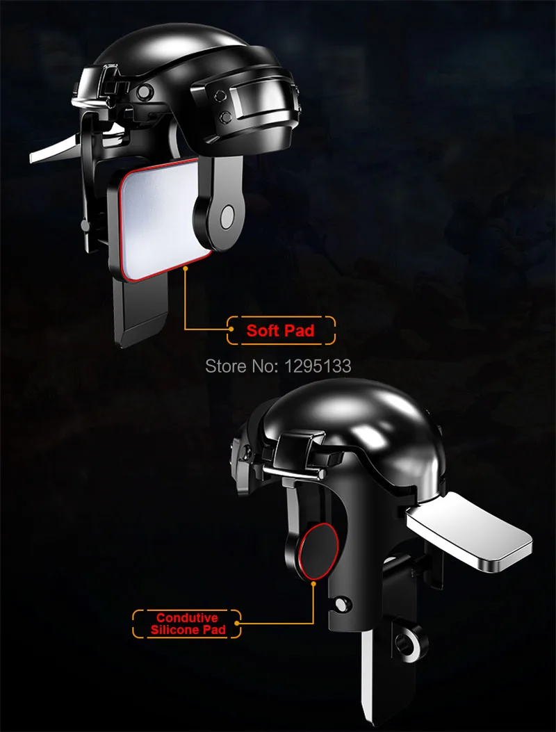 New Gamepad Joystick For PUBG Game Trigger Fire Button L1 R1 Mobile Phone Shooter Controller Joypad iPhone Android | Электроника