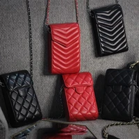 cc luxury brand card wallet purse universal leather chain bag ladies messenger bag for iphone 11 12 pro max xs 7 8 plus s21 s20
