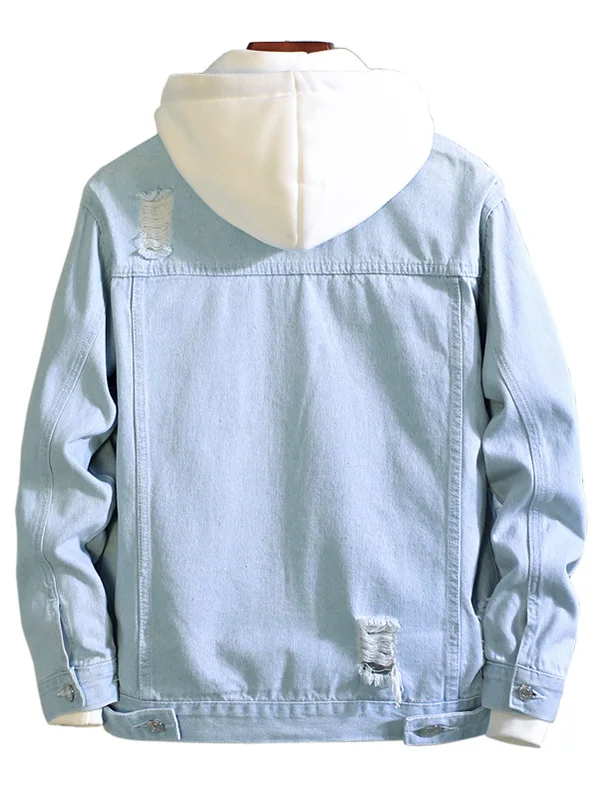 ZAFUL джинсовые куртки пальто мужская верхняя одежда со съемным эффектом зима 2019