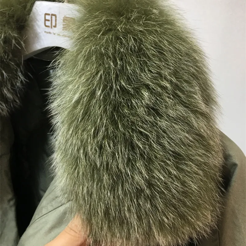 Куртка женская зимняя свободного покроя модный пуховик со съемным лисьим мехом с