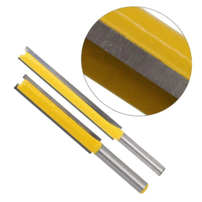 

Hot 76mm 1/4" Shank Flush Trim Router Bit Long Straight Router Bit For Wood Template Pattern Bit Tungsten Carbide Milling Cutter