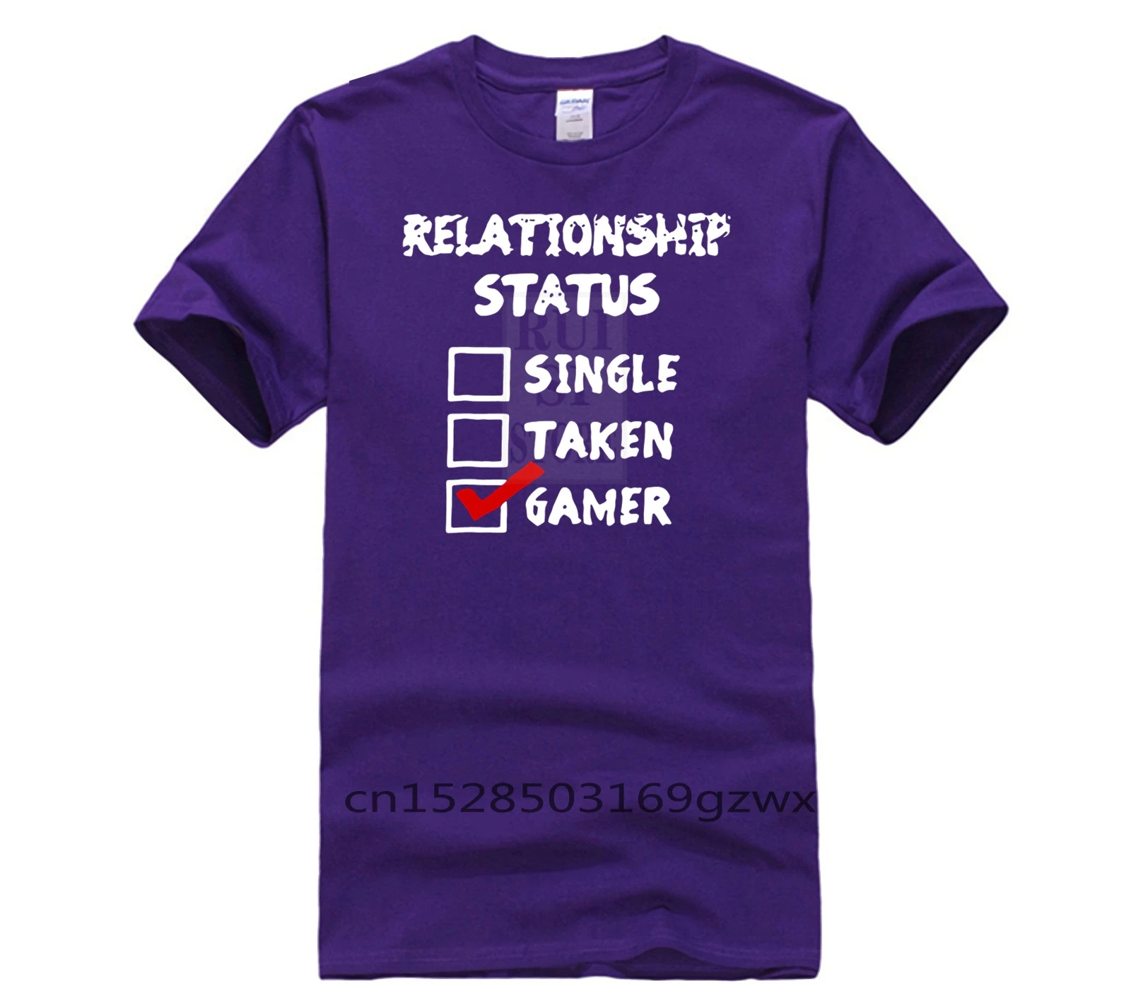 

fashion 2019 trend T shirt Relationship Status Single Taken Gamer 2019 Summer Men s Fashion Printed men's T Shirt Short Sleeve