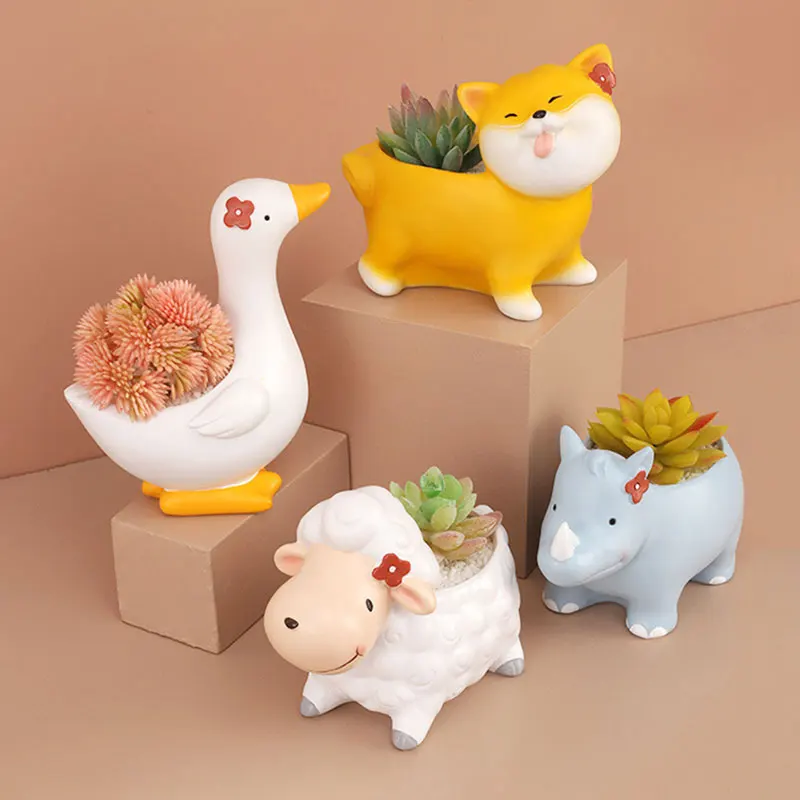 Корейский мультяшный животный искусственная смола креативное настольное