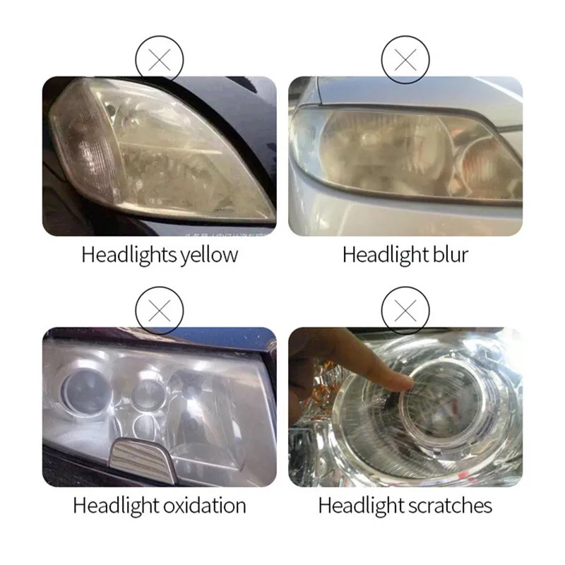 

Headlight Polishing Vapor Kit Car Headlight Restoration Repair Cleaning 800ML Car Headlight Repair Fluid Headlights Restorer