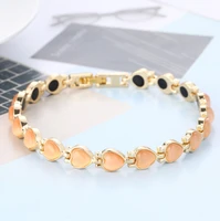 elegant heart shaped stone tennis bracelet for women fashion exquisite party jewelry gift