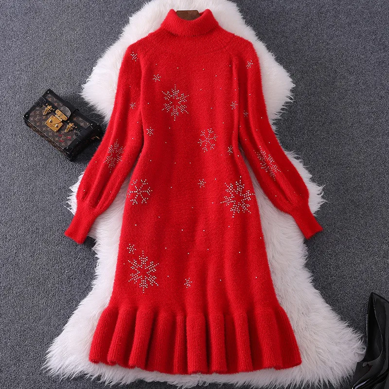 

В европейском стиле модные женские туфли; Сезон осень-зима платье Vestidos, элегантное платье с длинными рукавами и с высоким, плотно облегающим...