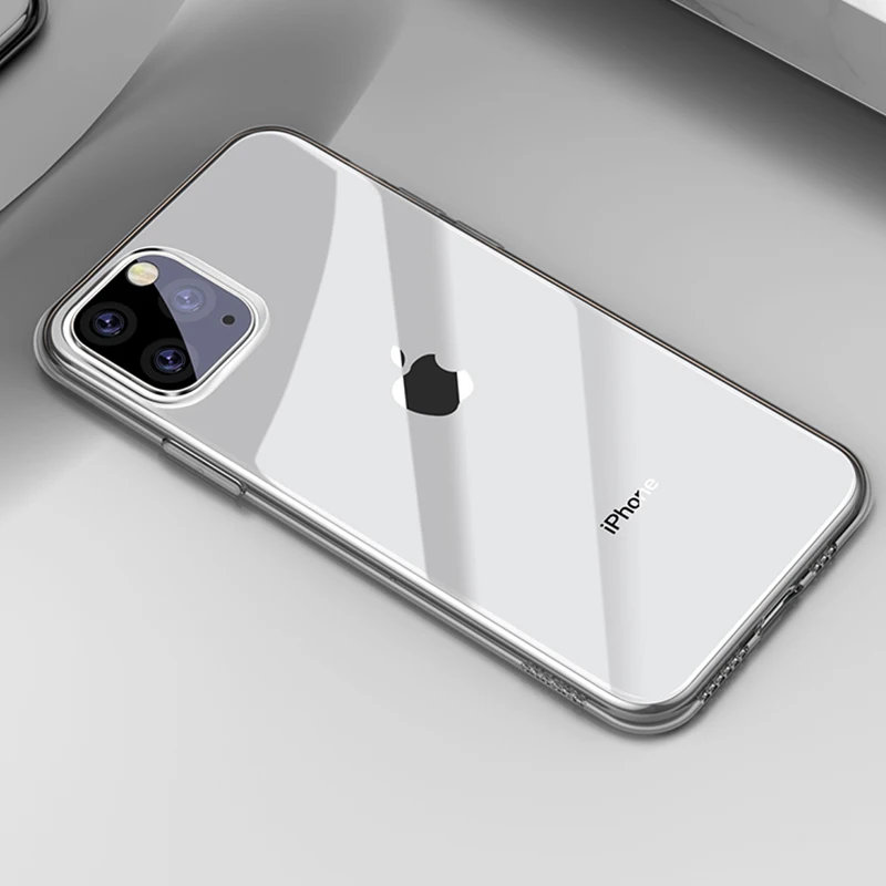 Transparent Прозрачный чехол Baseus для iPhone 11 Pro Max XS Max Xr 11Pro чехол Coque Ультратонкий Мягкий ТПУ силиконовый чехол для iPhone11 Fundas - Цвет: Transparent