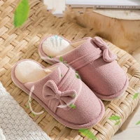 fashion winter cotton slippers house indoor warm slides comfortable suede women shoes couples lovers concise non slip slippers