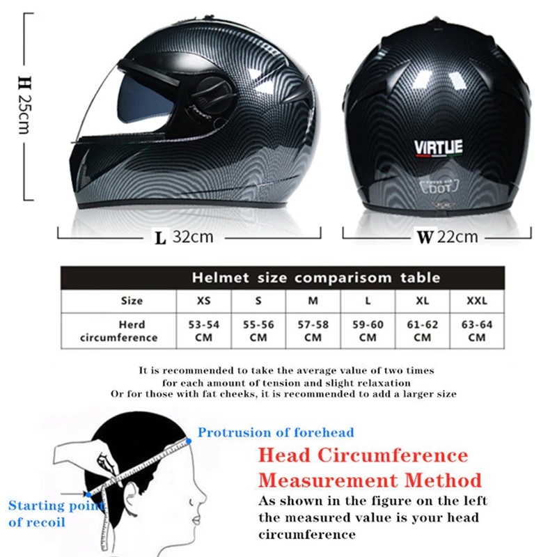 Мотоциклетный шлем с имитацией углеродного волокна теплый зимний двойным
