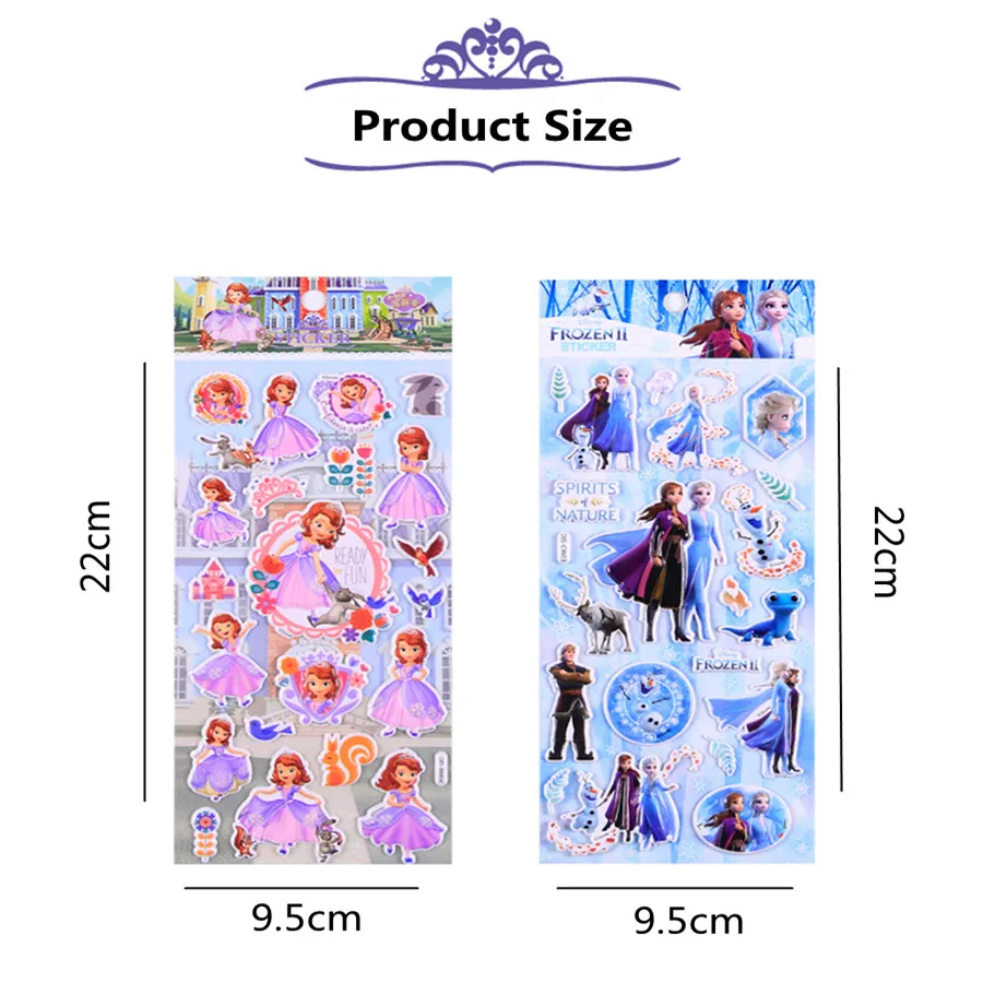 Оригинальные Стикеры из мультфильма Холодное сердце София Принцесса Диснея