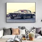 Новый DIY картина по номерам классический спортивный автомобиль Mustang Wall Art картина по номерам Diy Цифровая живопись подарок для украшения дома