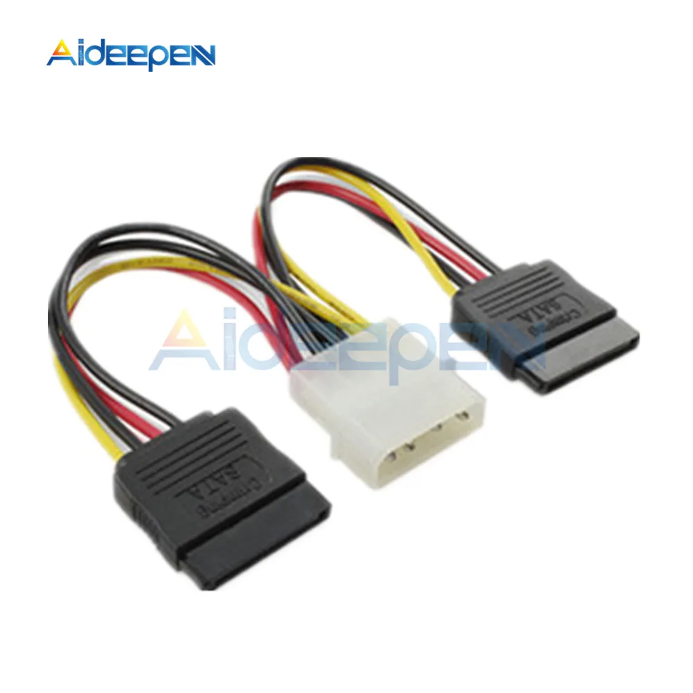 4 контактный IDE Molex к 2 серия ATA SATA Y сплиттер двойной жесткий диск адаптер Кабельный