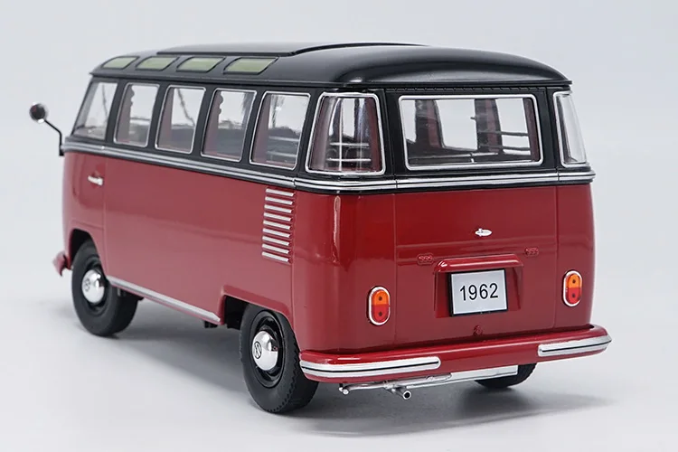 Винтажный 1:18 Масштаб Volkswagen KK Transporter T1 Touring Transit Bus 1962 литье под давлением игрушечная модель для украшения коллекции