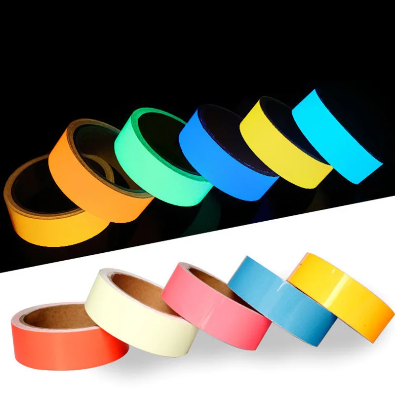 

1Roll Luminous Tape Self-Adhesive Fluorescent Night Glow In The Dark Sticker Tape Safety Security Home Decoration Warning Tape
