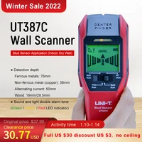 uni t ut387c metal detector center line measurement mini tachometer wall scanner backlit wood finder cable wires depth tracker
