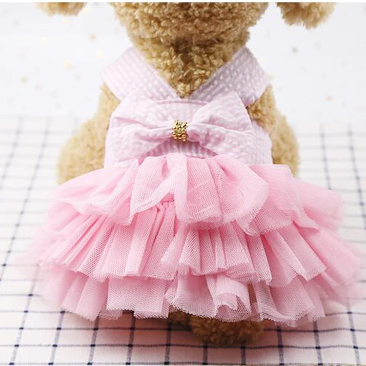 Платья для собак маленьких одежда девочек Роскошная Одежда платье щенков