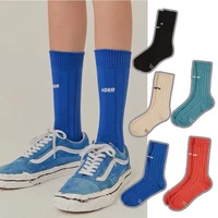 high quality socks mens ader letter embroidery sports cotton middle tube men and women street fashion design harajuku socks 52