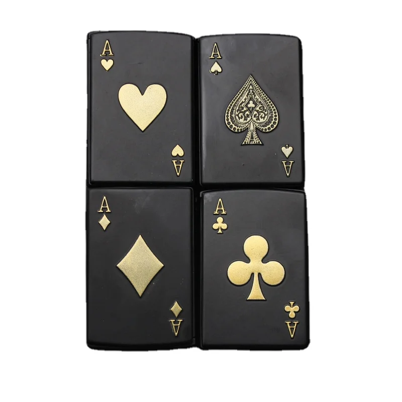 Креативная зажигалка металлическая с черепом для покера сильный Ветрозащитный