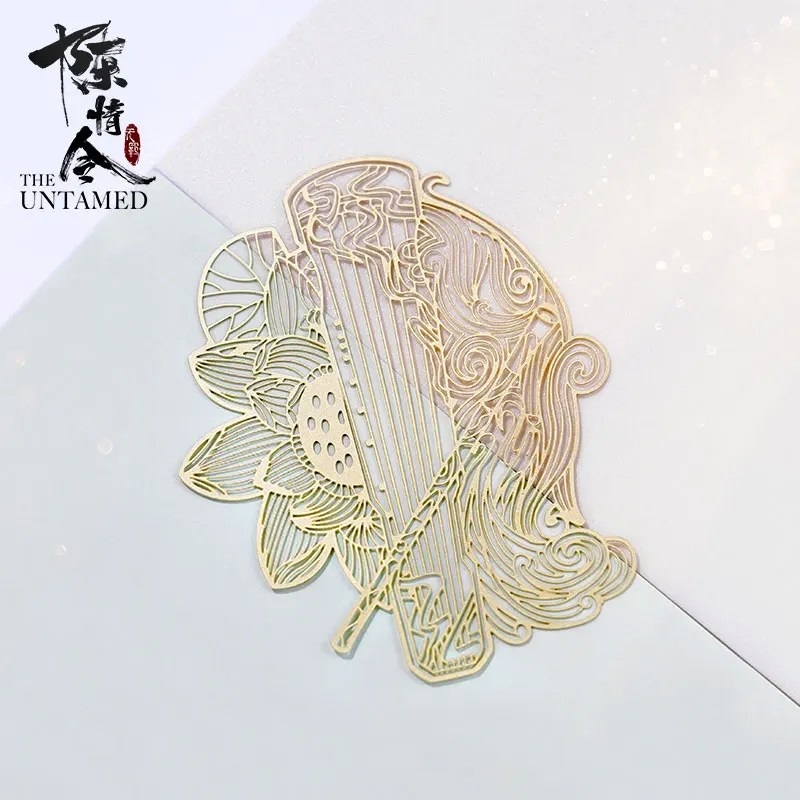 

Аниме неразобранный Лотос Вэй усян Lan Wangji MDZS вырезанные металлические закладки в китайском стиле старинные сувенирные закладки Подарки