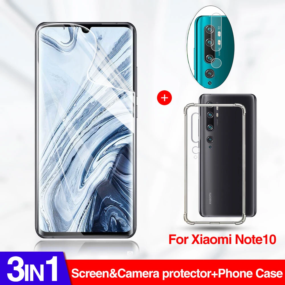 Гидрогелевая пленка 3 в 1 чехол с логотипом для Xiaomi mi 10 pro Mi 9 lite 9se a3 redmi note max 9s |