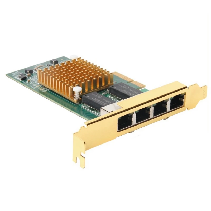 PCI-E сетевая карта I350 чип четырехпортовая гигабитная RJ45 подходит для серверов |
