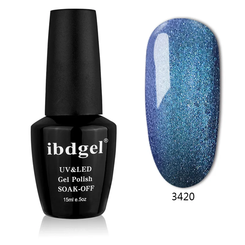 ibdgel 15ML Хамелеон Волшебный гель для ногтей Лак Замочить от УФ-геля Сияющий цвет Гель-лак Нужен черный цвет Основа Гель для ногтей Маникюр - Цвет: 3420