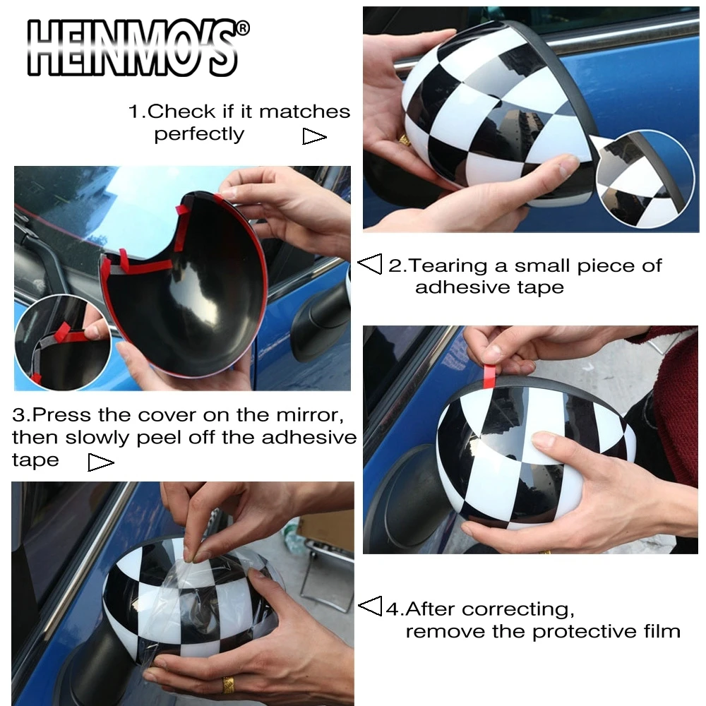 Стикеры для зеркала заднего вида Стайлинг автомобиля MINI Countryman Clubman R55 R57 R58 R59 R60 R61