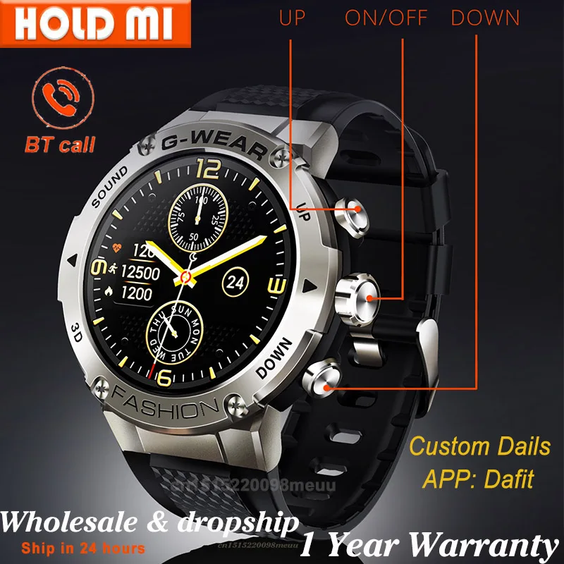 Мужские Смарт-часы K28H с поддержкой Bluetooth | Электроника