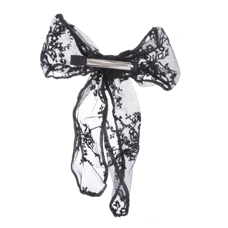 

Заколка для волос кружевная с бантом для Женский хвостик, элегантный зажим для волос с сетчатым бантом, летние праздничные аксессуары для в...