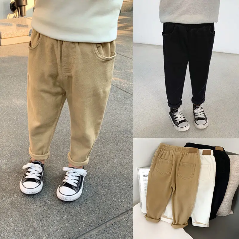 

Baby Boys New Leggings Autumn Children Boys Bottom Trousers Boy Kids Children Solid Casual Fashion Straight Pants Clothes A174