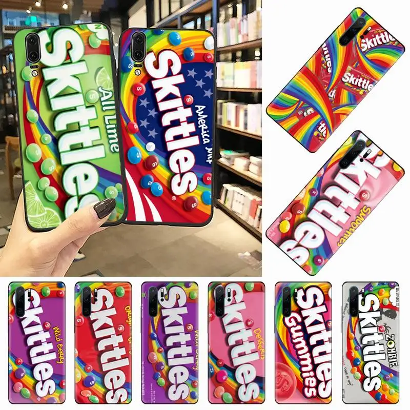 

Skittles Sweet Sour Fruit Candies Phone Case For Huawei honor Mate P 10 20 30 40 i 9 8 pro x Lite smart 2019 nova 5t
