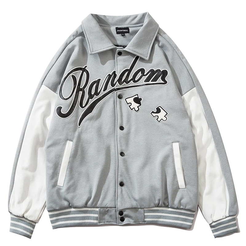 Куртка мужская в стиле Харадзюку Модный повседневный бейсбольный Бомбер с