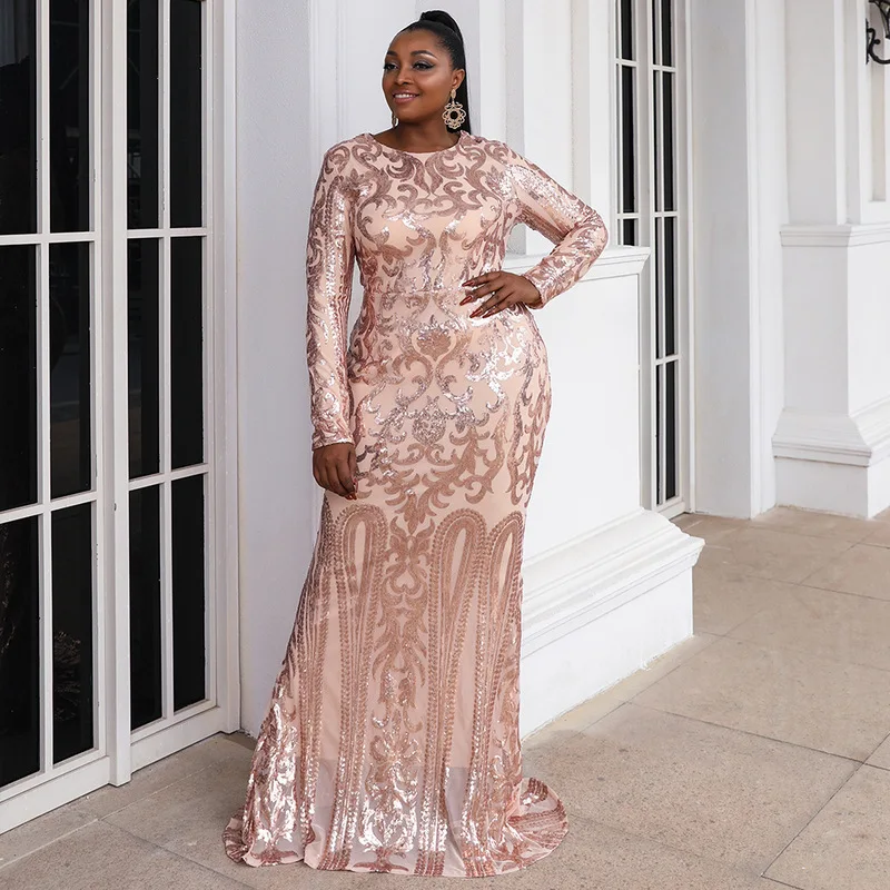 

Plus Size African Sequin Party Dresses For Women 2023 Elegant Ladies Evening Gowns Kaftan Long Dress Dashiki African Clothes