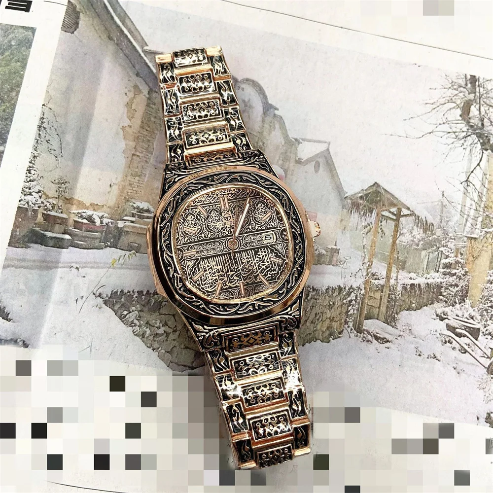 

Best Seller New Pattern Retro Large Dial Stainless Steel Calendar Business Men's Watch for Men Luxury Top Brand Men Watches